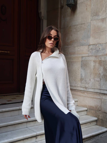 بلوزة بسحاب ابيض - KP4129