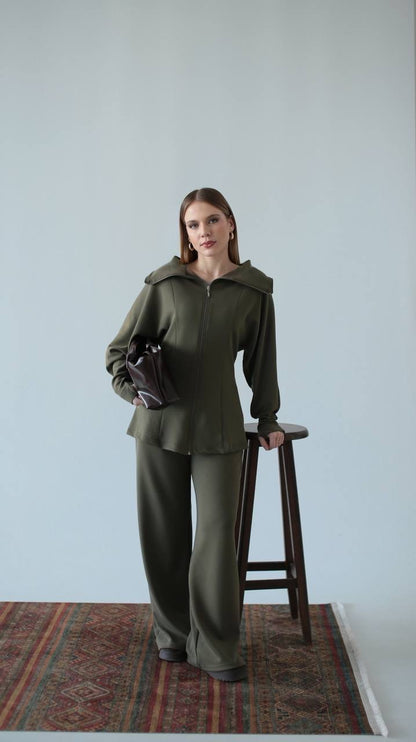 طقم عملي زيتي - KP1473