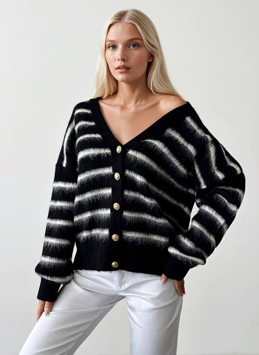 جرزة مخططة ابيض واسود - KP4334