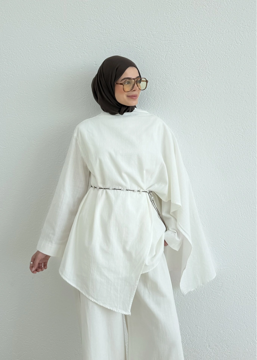 بلوزة فلو ابيض - KP4514
