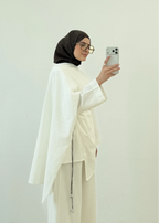 بلوزة فلو ابيض - KP4514