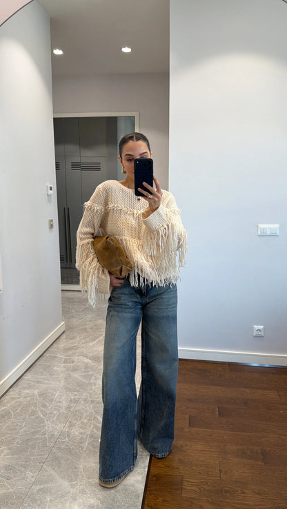 بلوزة صوف بيج - KP4281