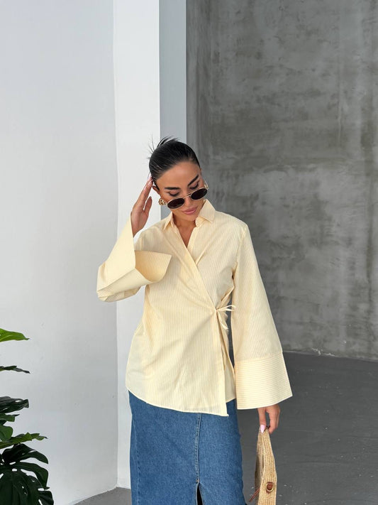 قميص مخطط اصفر - KP4219