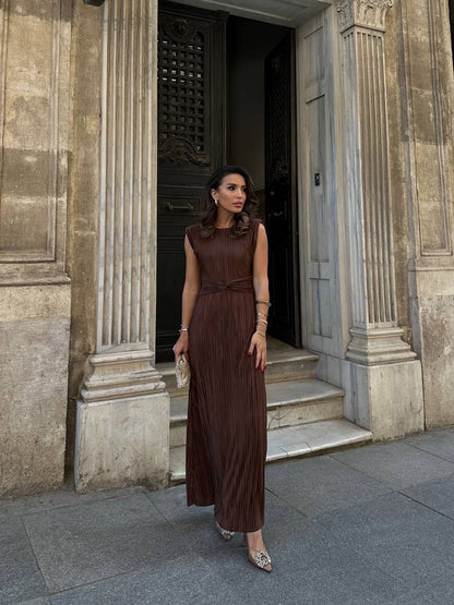 فستان بني - KP2120