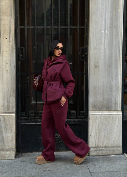 طقم 3 قطع خمري Mui mui - KP1475