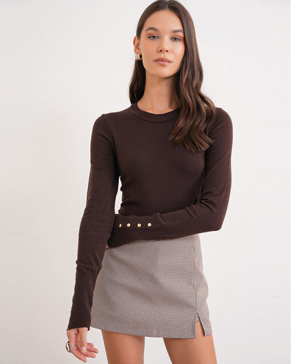 بلوزة بني - KP4279