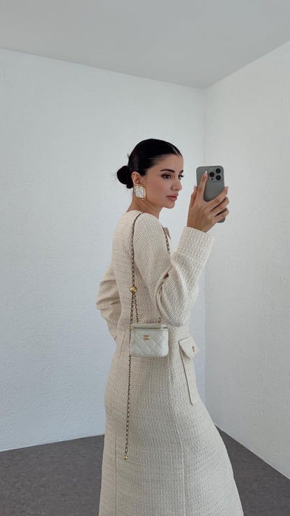 فستان ميدي بيج بأزرار - KP2230