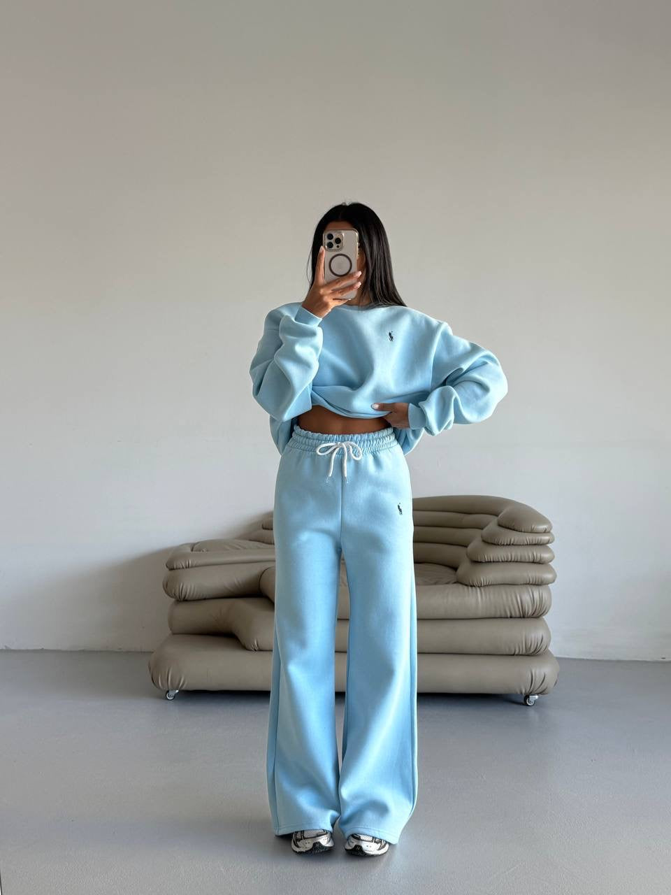 طقم بولو ازرق - KP1382