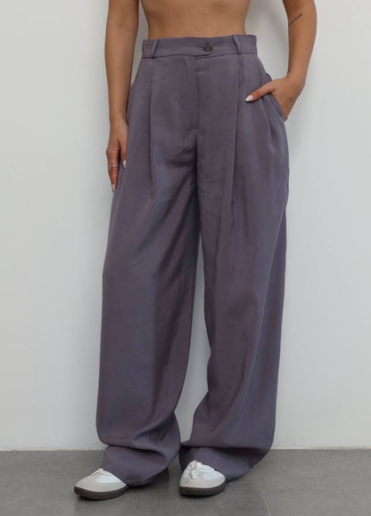 طقم بليزر بربطة مع بنطلون رمادي - KP1360