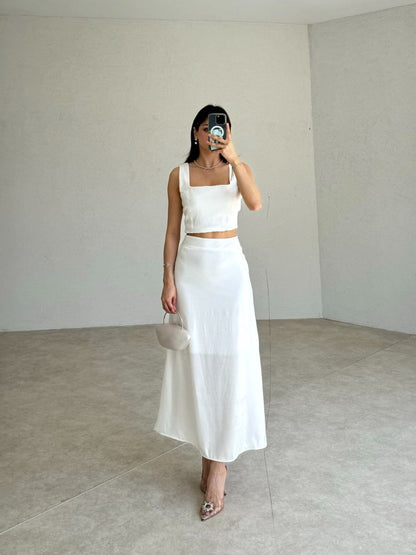 طقم ستان ابيض