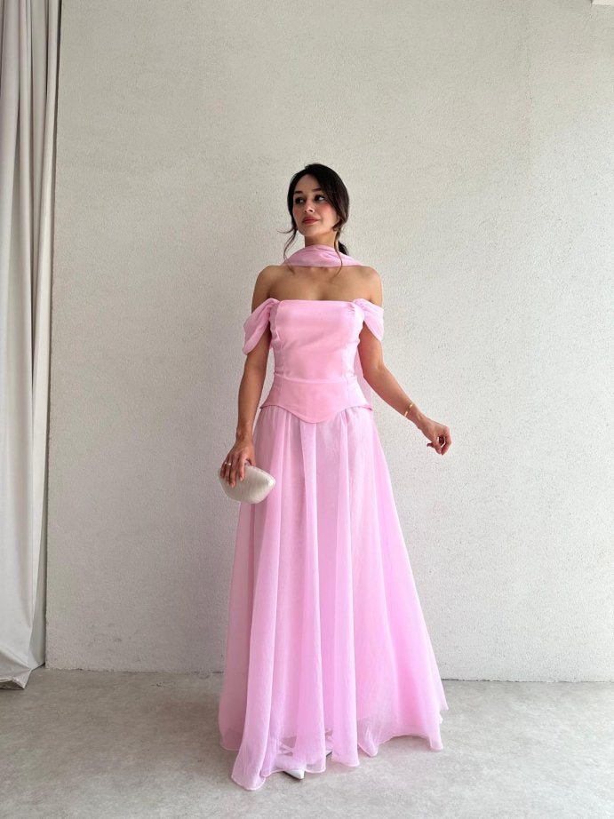 فستان مكسي زهري - KP2221