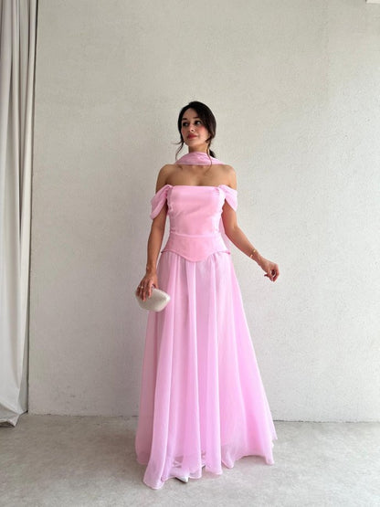 فستان مكسي زهري - KP2221