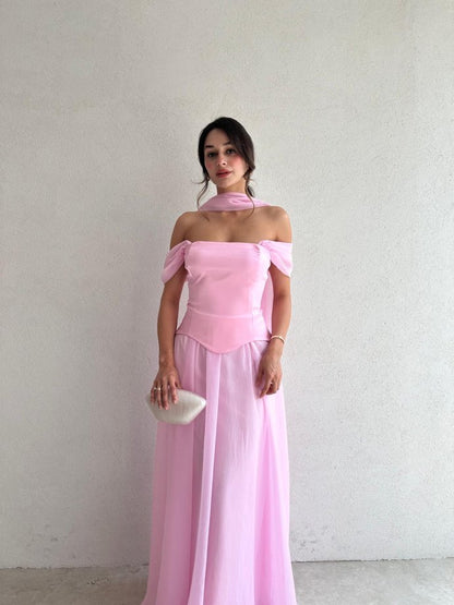 فستان مكسي زهري - KP2221