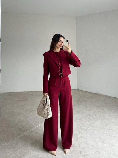 طقم 3 قطع خمري - KP1116