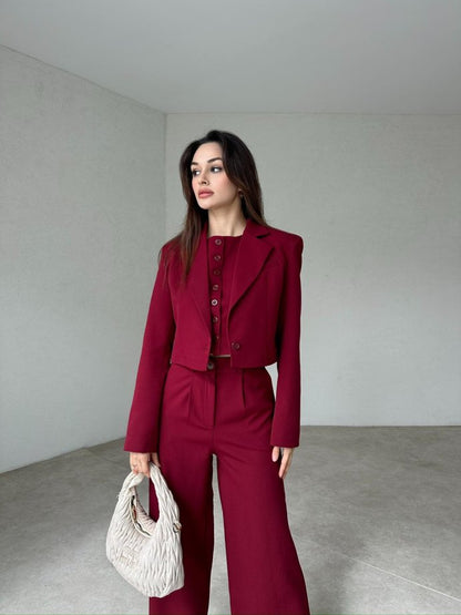 طقم 3 قطع خمري - KP1116