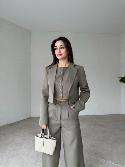 طقم 3 قطع زيتي - KP1116