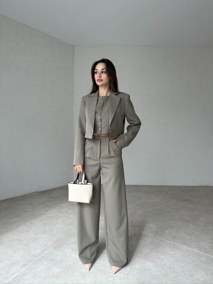 طقم 3 قطع زيتي - KP1116