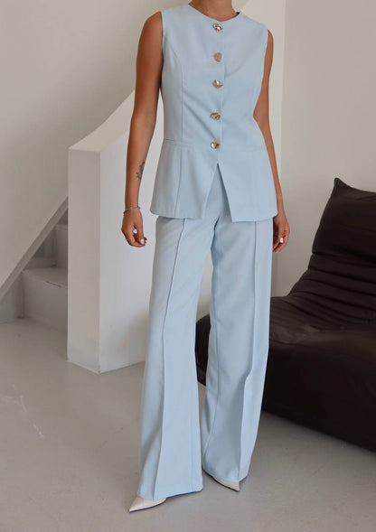 طقم ڤيست مع بنطلون ازرق - KP1302