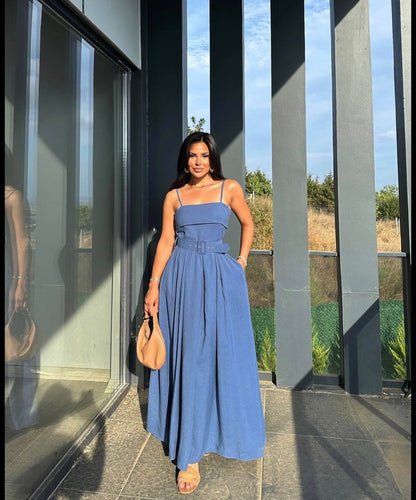 فستان ازرق - KP2122