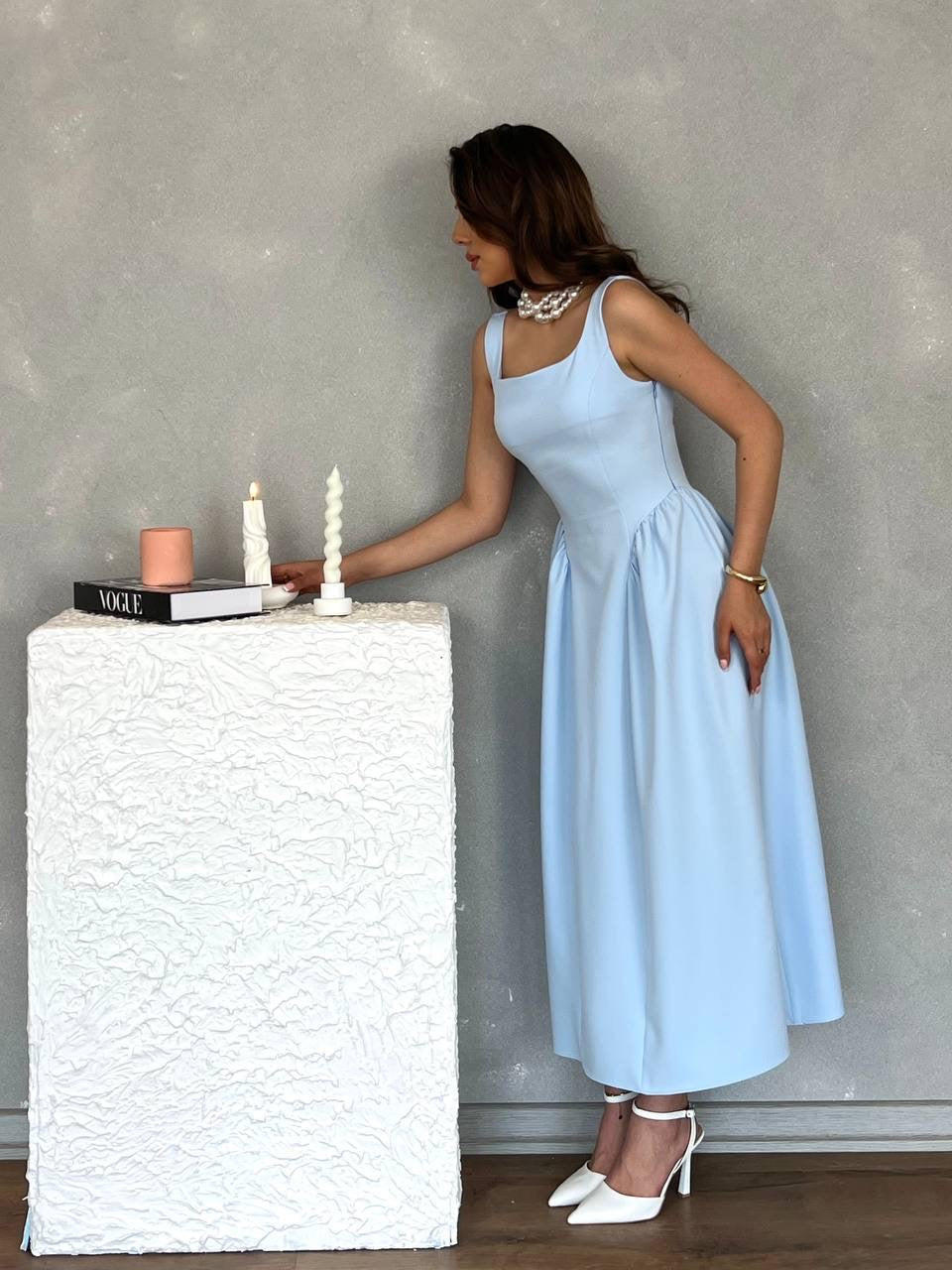 فستان ازرق - KP2161