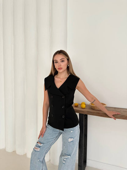 ڤيست بأزرار اسود - KP4228