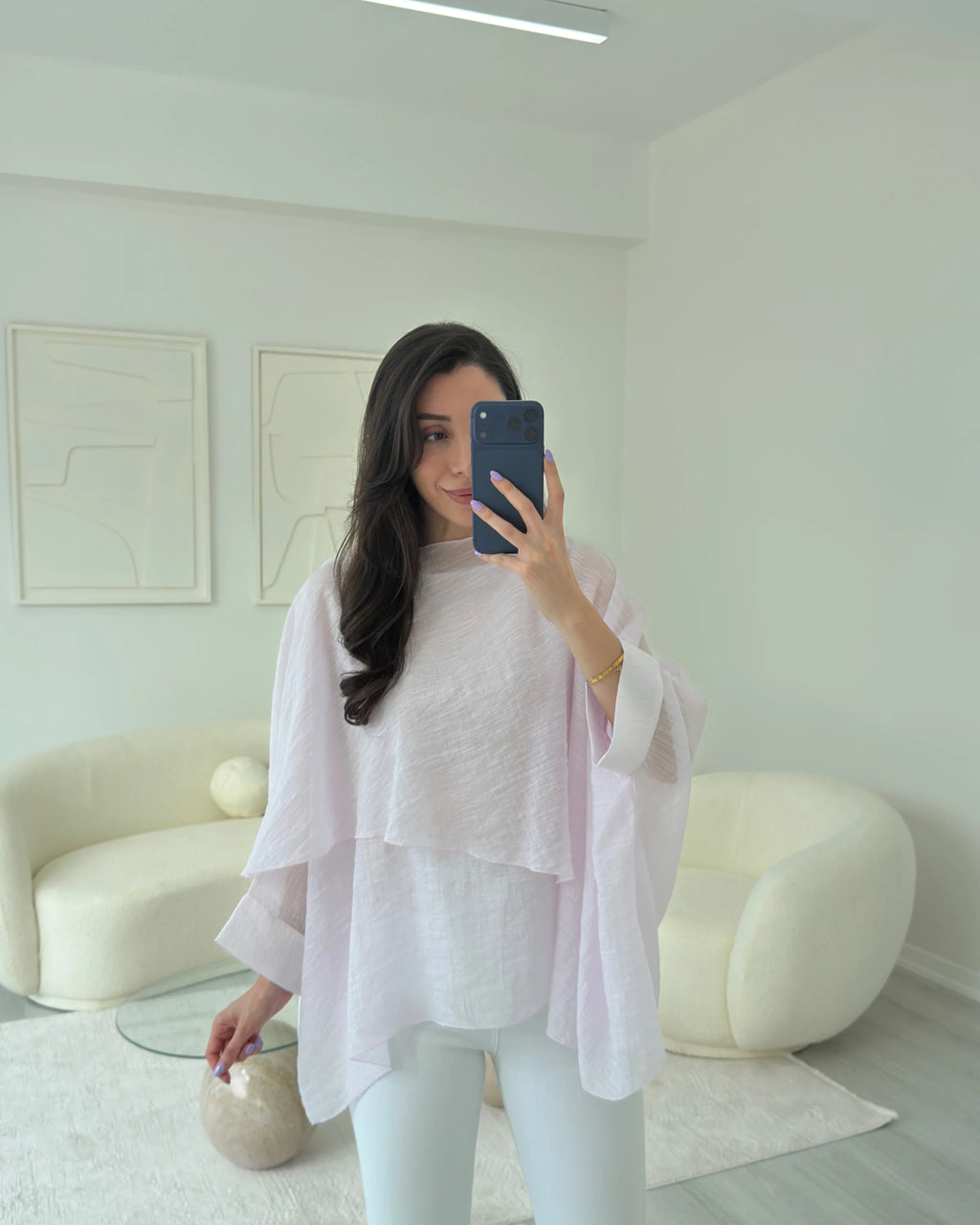 بلوزة طبقات زهري - KP4543