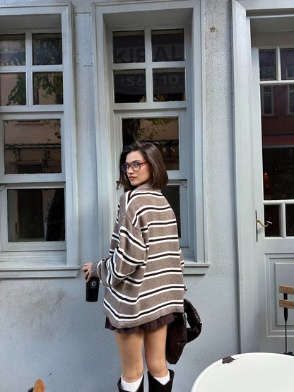 بلوزة بيج مخططة - KP4288