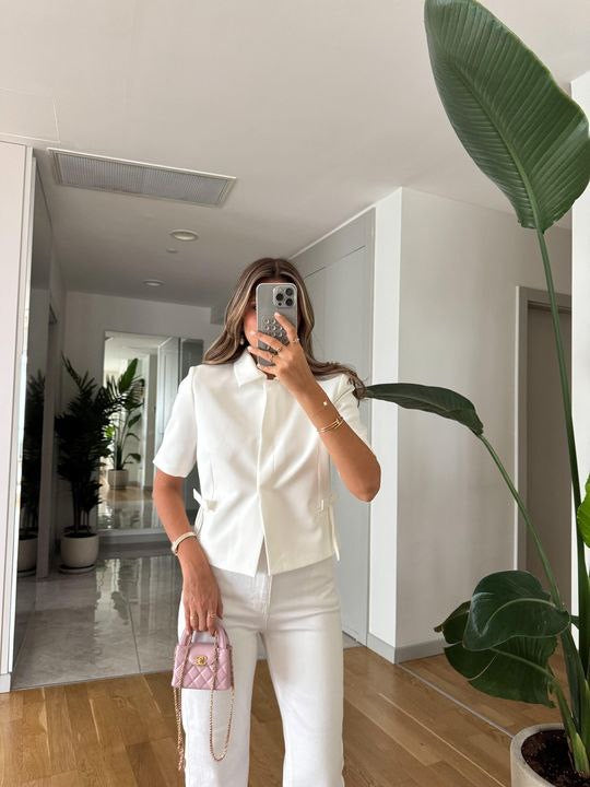 بلوزة بشبر ابيض - KP4221