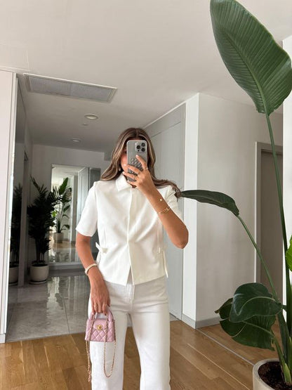 بلوزة بشبر ابيض - KP4221