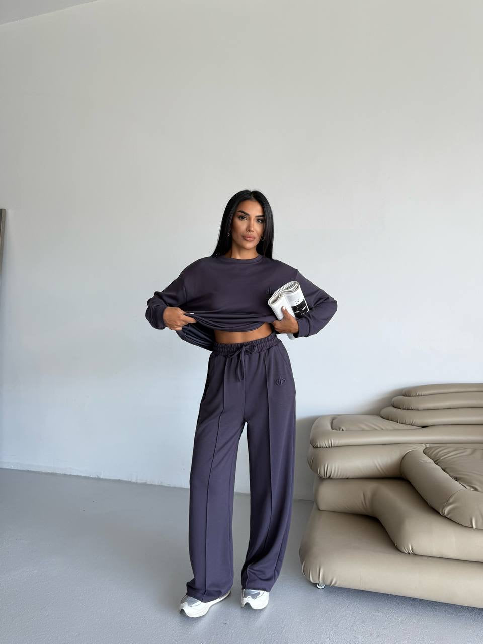 طقم رمادي ALO - KP1416