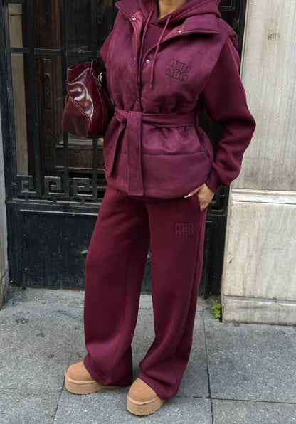 طقم 3 قطع خمري Mui mui - KP1475