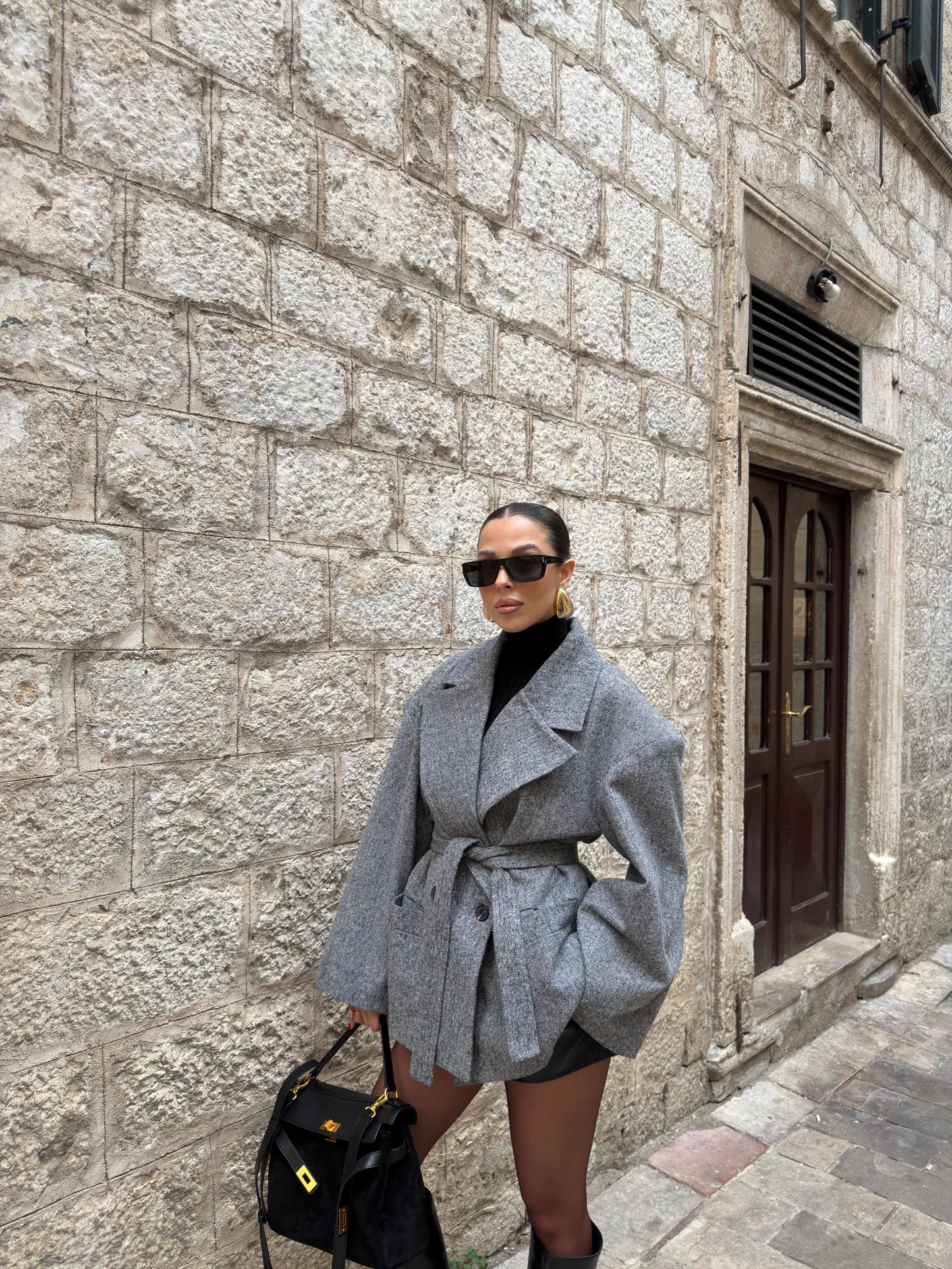 جكيت سكني بحزام - KP7170