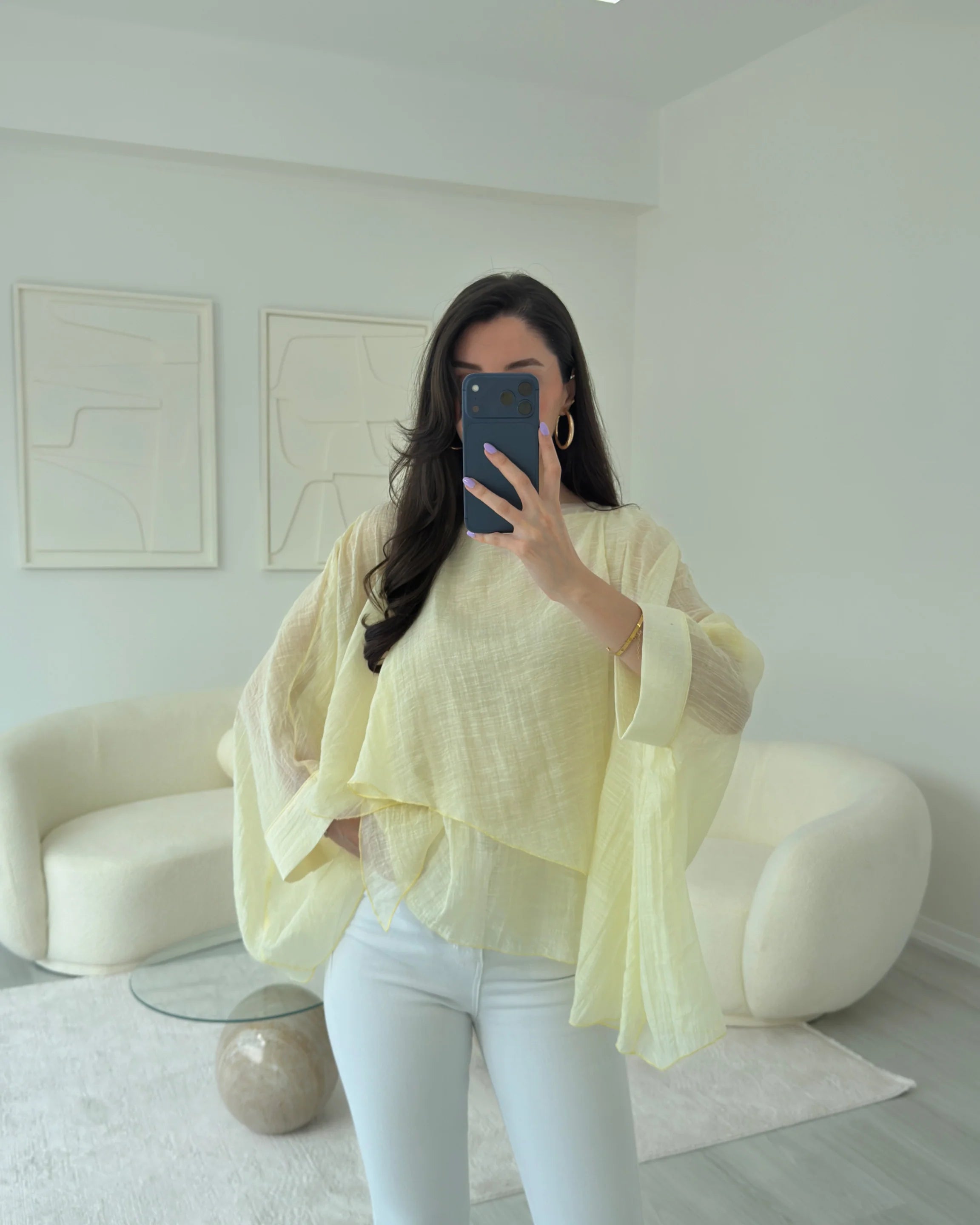 بلوزة طبقات اصفر - KP4543