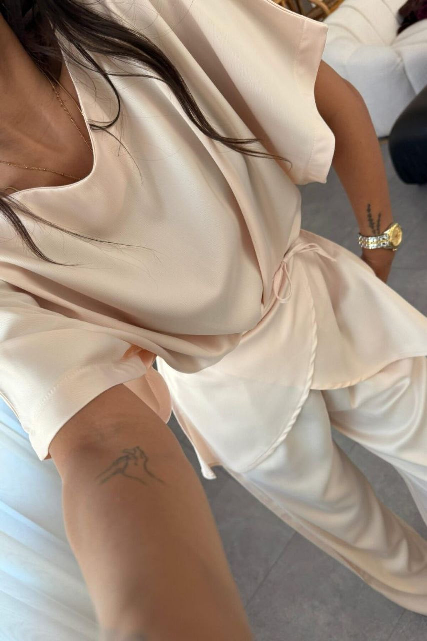 طقم ستان بيج - KP1381