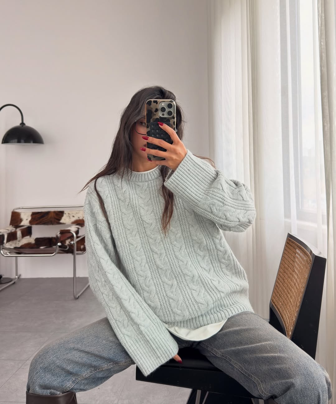 بلوزة مجدلة سكني - KP4270