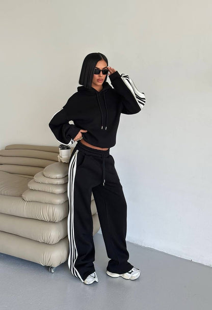 طقم تريننج اسود - KP1453