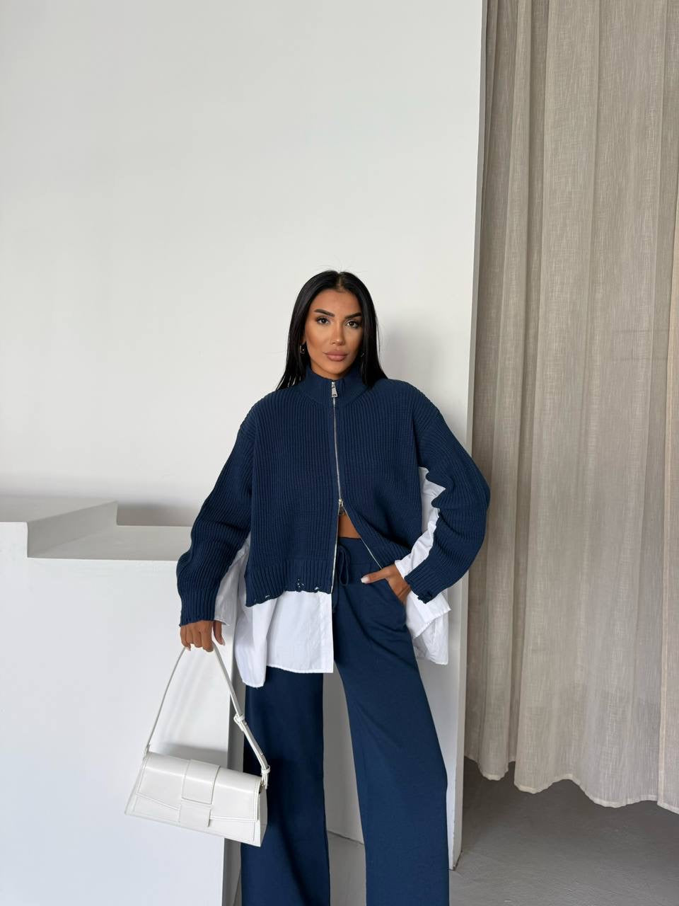 طقم كحلي بسحاب - KP1435