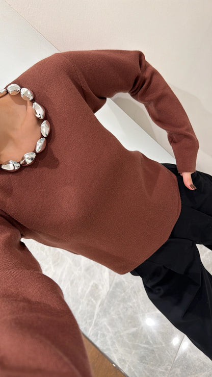 بلوزة بني - KP4400