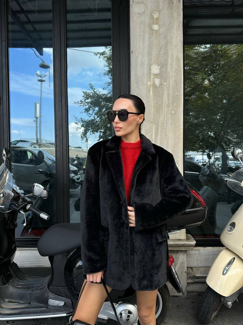 بليزر فرو اسود - KP7213