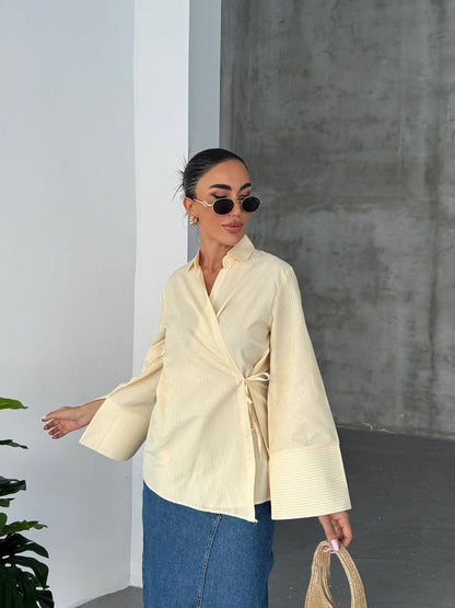 قميص مخطط اصفر - KP4219