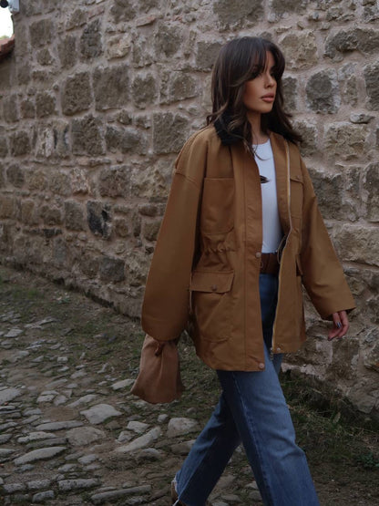 جكيت بني كاروهات - KP7107