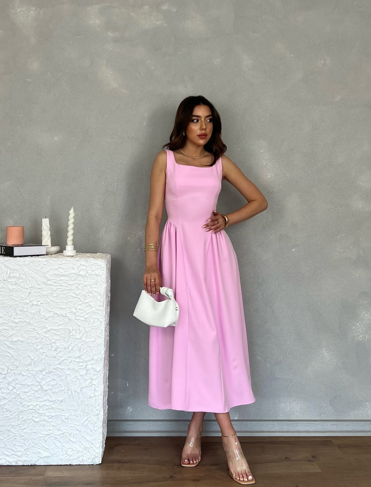 فستان زهري - KP2161