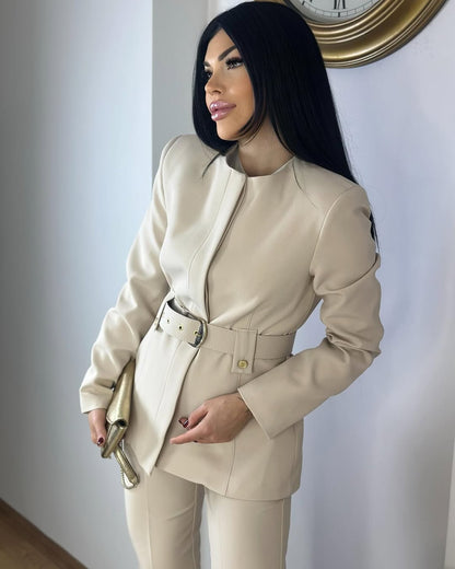 طقم رسمي بيج - KP1196