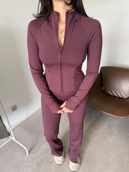 طقم لايكرا خمري OYSHO - KP1456