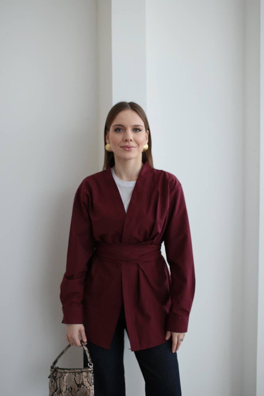 قميص خمري - KP4203