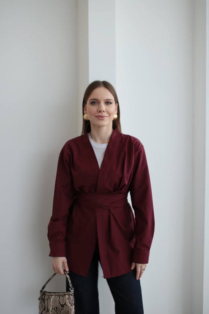 قميص خمري - KP4203