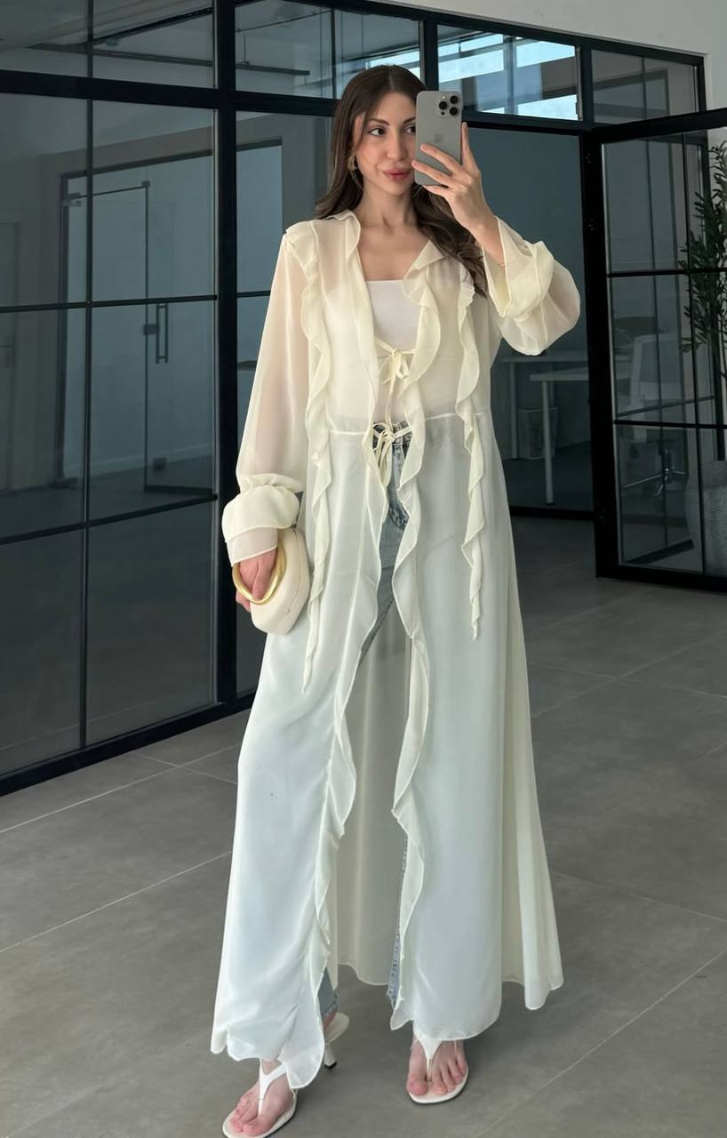 كيمونو شيفون اصفر - KP4563