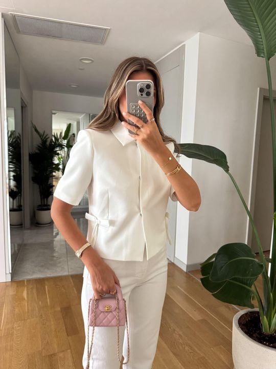 بلوزة بشبر ابيض - KP4221