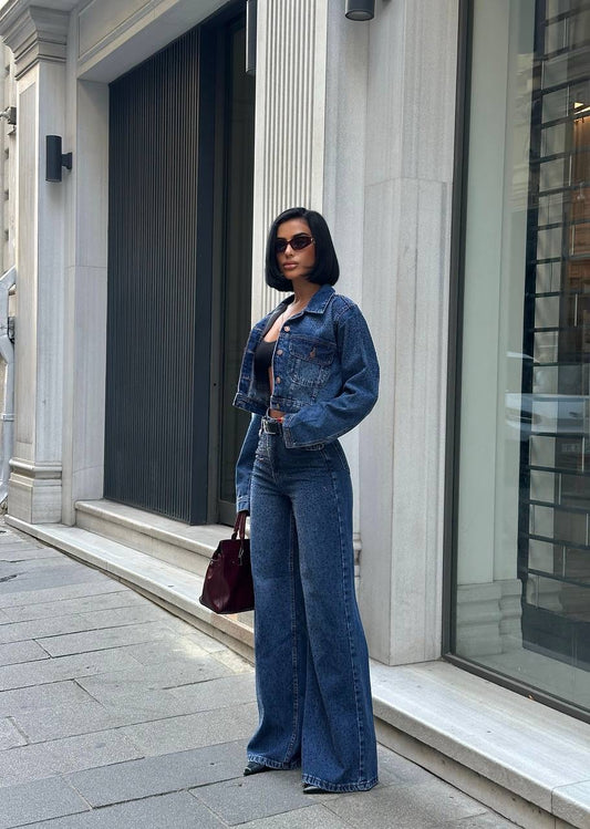 طقم جينز ستراس - KP1476