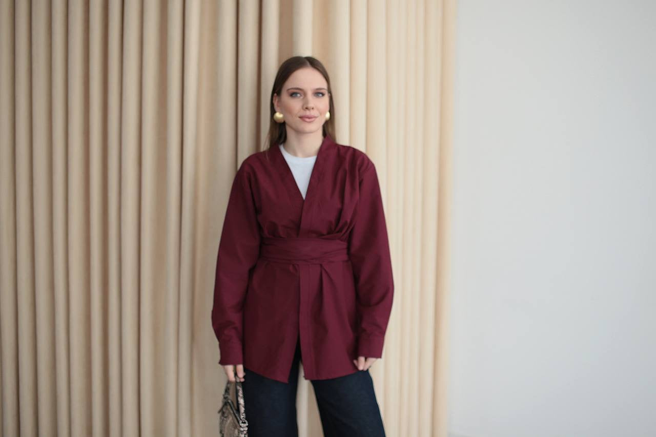 قميص خمري - KP4203